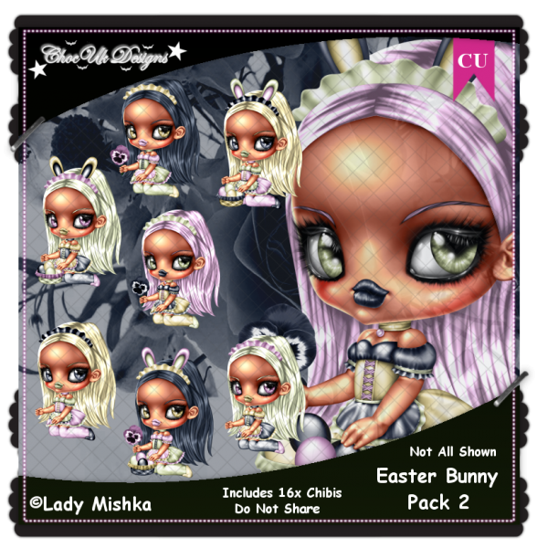 Easter Bunny Chibis CU/PU Pack 2 - Click Image to Close