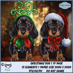 Christmas Dog 1 YY Pack