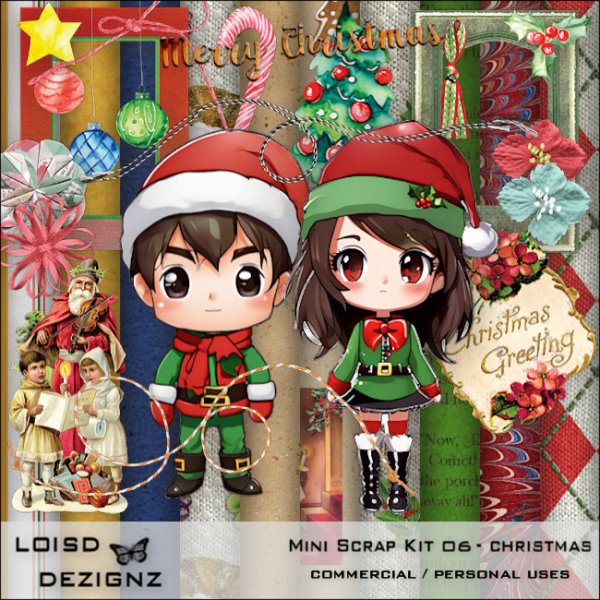 Mini Scrap Kit 06 - Christmas - CU / PU - Click Image to Close