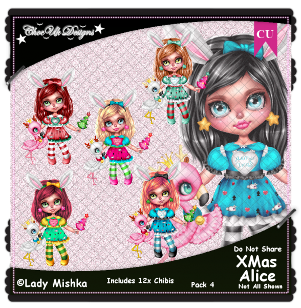 XMas Alice CU/PU Pack 4 - Click Image to Close