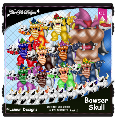 Bowser Skull CU/PU Pack 2