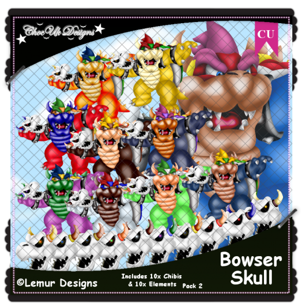 Bowser Skull CU/PU Pack 2 - Click Image to Close