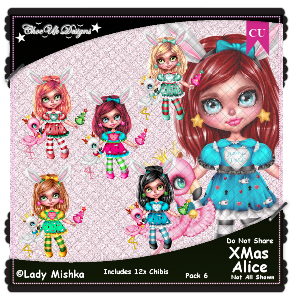 XMas Alice CU/PU Pack 6 - Click Image to Close