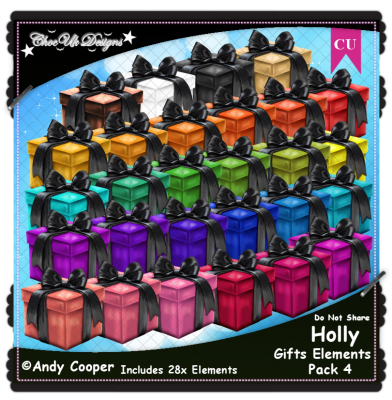 Holly Gifts Elements CU/PU Pack 4