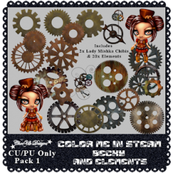 Color Me In Steam CU/PU Becky & Elements Pack 1