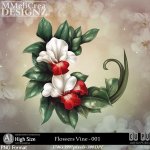 AI - Flowers Vine - CU001 (CU4PU/PNG/PACK)