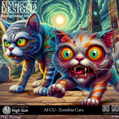 AI - CU Zombie Cats (CU4PU/PNG)