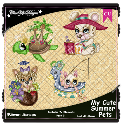 My Cute Summer Pets Elements CU/PU Pack 3