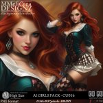 AI - GIRLS PACK CU016 (CU4PU/PNG)