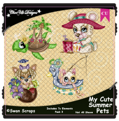 My Cute Summer Pets Elements CU/PU Pack 3 My Cute Summer Pets Elements CU/PU Pack 3