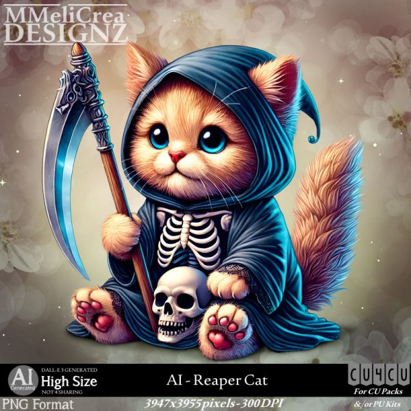 AI - CU4CU - Reaper Cat (CU4CU/PNG) - Click Image to Close