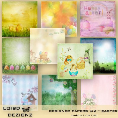 Designer Papers 22 - Easter - CU4CU