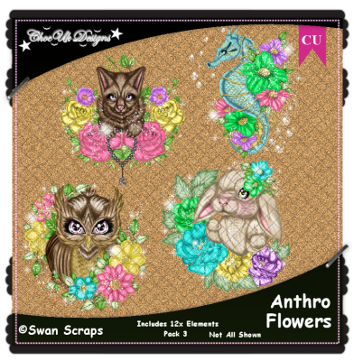 Anthro Flowers Elements CU/PU Pack 3