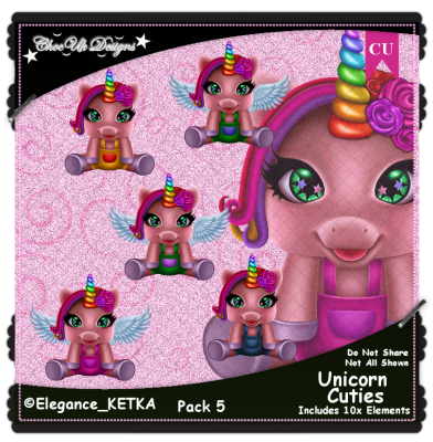 Unicorn Cuties Elements CU/PU Pack 5