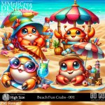 AI - Beach Fun Crabs - CU001 (CU4PU/PNG)
