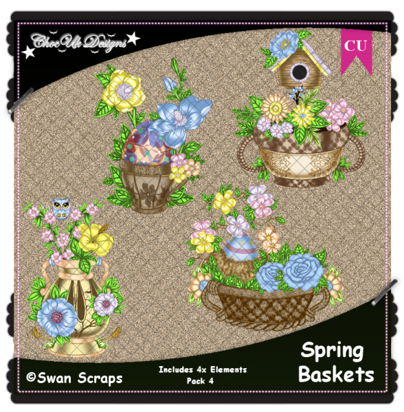 Spring Baskets Elements CU/PU Pack 4 - Click Image to Close