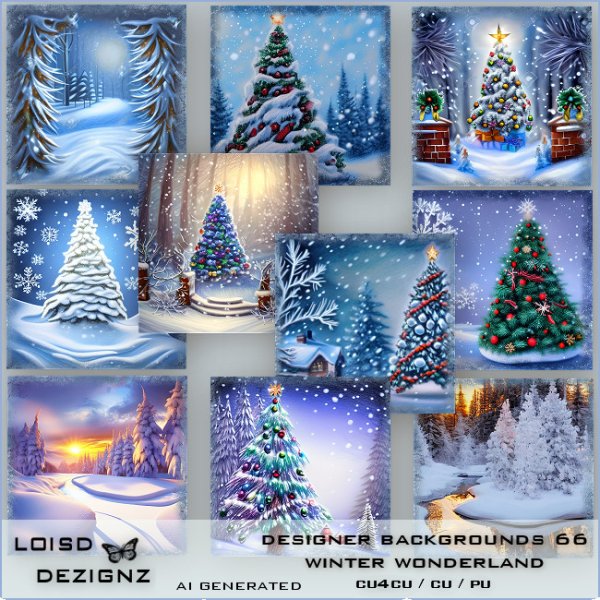 Designer Backgrounds 66 - Winter Wonderland - cu4cu/cu/pu - Click Image to Close