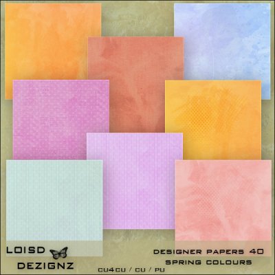 Designer Backgrounds/Papers 40 - Spring Colours - cu4cu/cu/pu