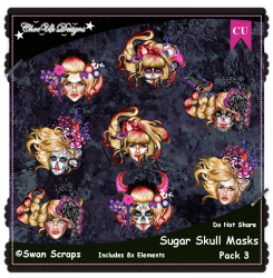 Sugar Skull Masks CU/PU Pack 3