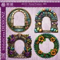 AI - Stone Frames - CU001 (CU4PU/PNG)