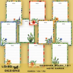 Designer Stash 161 - Note Cards - CU4CU/CU/PU