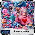 Granny is knitting