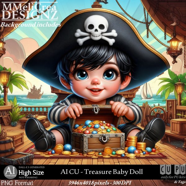 AI - CU Treasure Baby Doll (CU4PU/PNG) - Click Image to Close