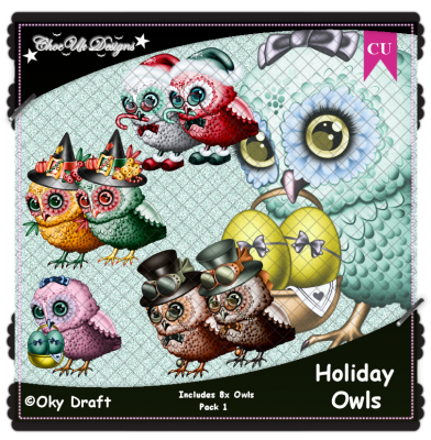 Holiday Owls CU/PU Pack 1