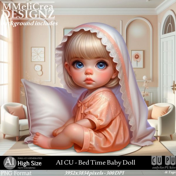 AI - CU Bed Time Baby Doll (CU4PU/PNG) - Click Image to Close