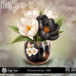 AI - Flowers In Jar - CU001 (CU4PU/PNG/PACK)