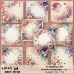 AI Designer Backgrounds 12 - Pink Floral - cu4cu/cu/pu