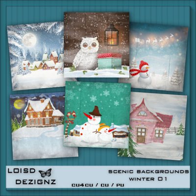 Scenic Backgrounds - Winter 01 - cu4cu / pu