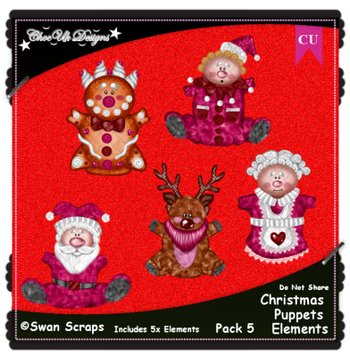 Christmas Puppets Elements CU/PU Pack 5