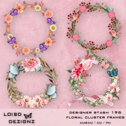 Designer Stash 196 - Floral Cluster Frames - cu4cu/cu/pu