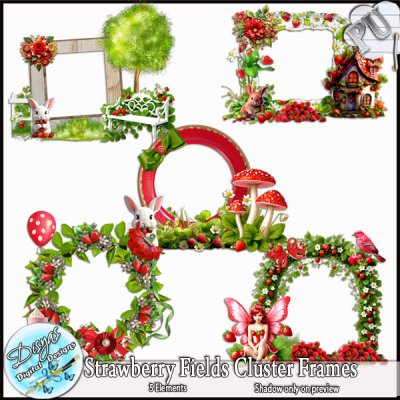 STRAWBERRY FIELDS CLUSTER FRAMES - TAGGER SIZE by Disyas