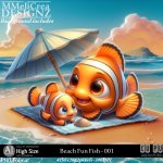 AI - Beach Fun Fish - CU001 (CU4PU/PNG)