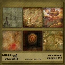 Designer Papers 05- Steampunk - cu4cu / pu