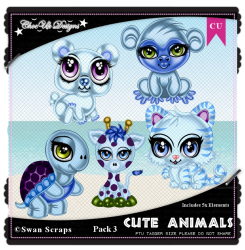 Cute Animals CU/PU Pack 3 Cute Animals CU/PU Pack 3