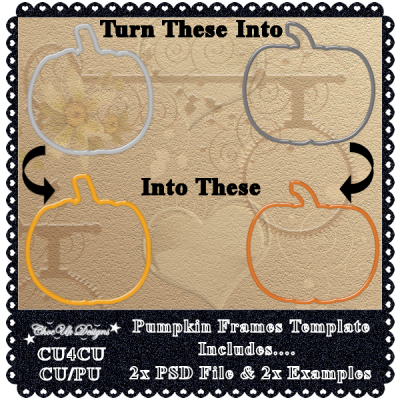 Pumpkin Frame Templates CU4CU/CU/PU