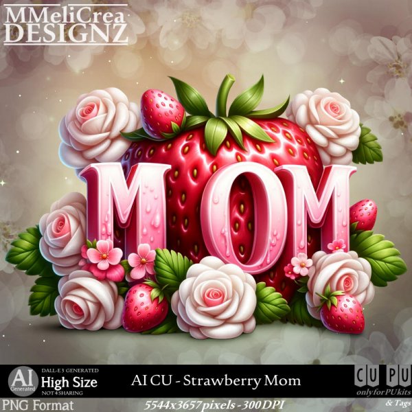 AI - CU Strawberry Mom (CU4PU/PNG) - Click Image to Close