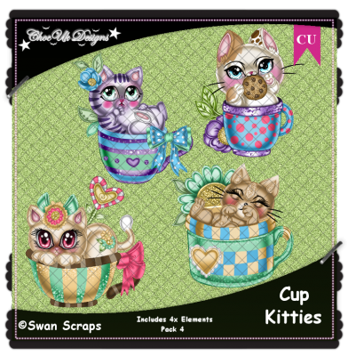 Cup Kitties Elements CU/PU Pack 4