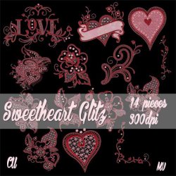 Sweetheart Glitz element pack