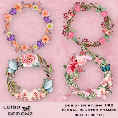 Designer Stash 196 - Floral Cluster Frames - cu4cu/cu/pu