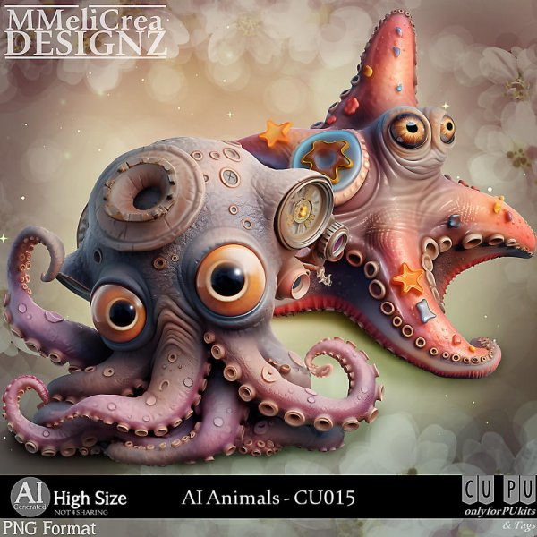 AI - ANIMALS CU015 (CU4PU/PNG) - Click Image to Close