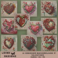 AI Designer Backgrounds 31 - Valentine's cu4cu/cu/pu