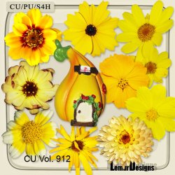 CU Vol. 912 Autumn Fall Flowers by Lemur Designs