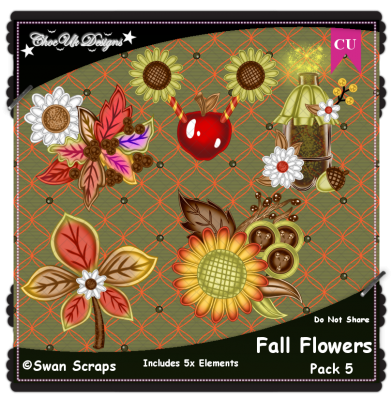 Fall Flowers Elements CU/PU Pack 5