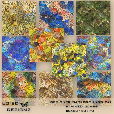 Designer Backgrounds/Papers 53 - Stained Glass themed - cu4cu/cu