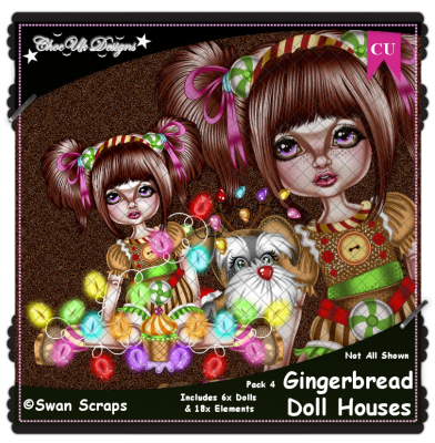 Gingerbread Doll Houses CU/PU Pack 4