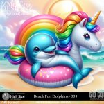 AI - Beach Fun Dolphins - CU003 (CU4PU/PNG)